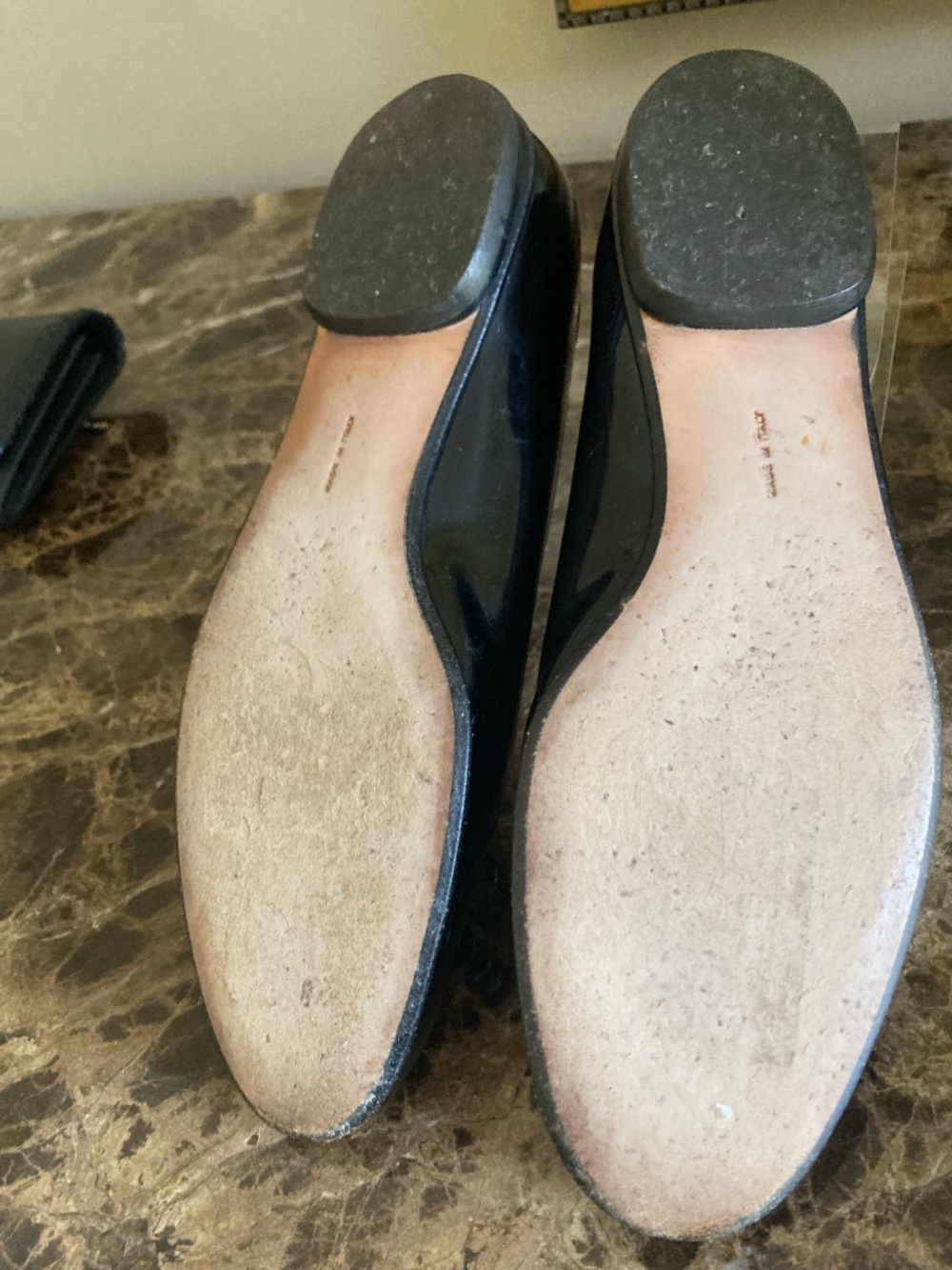 Ferragamo Black Shoestring Bow Patent Classic Ballerina Flat 🇮🇹 - Picture 8 of 8